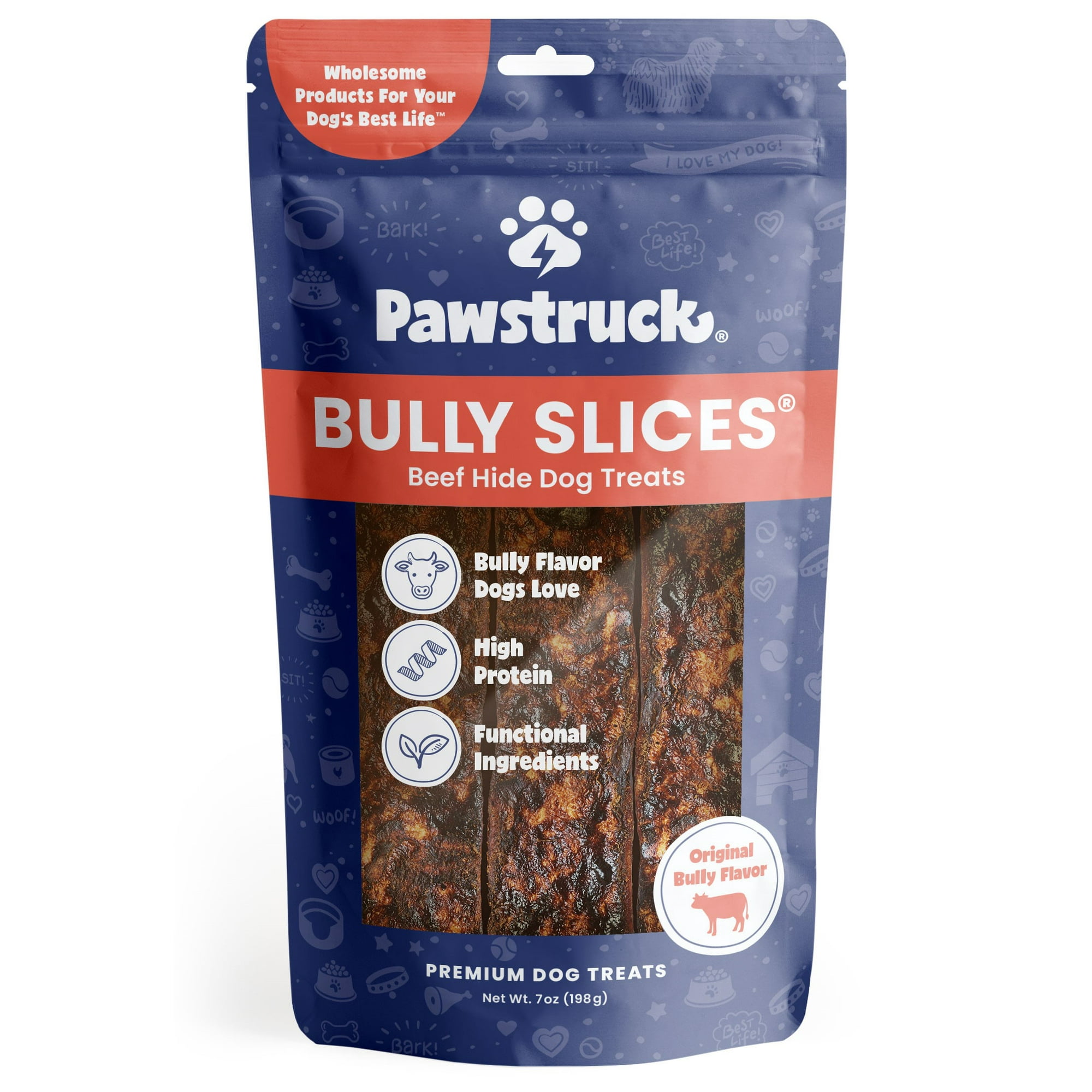 Pawstruck 7oz Bully Slices Bully Flavor Dog Treats