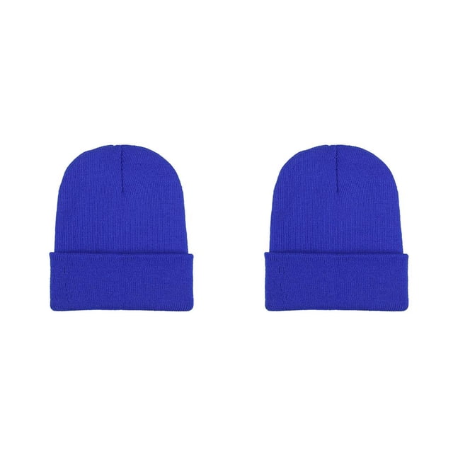 Minnieouse Beanie Hat Gorros de punto Gorro de invierno ajustable Moda a prueba de viento Esquí Accesorios para el cabello para deportes al aire libre Azul Azul 2piezas Minnieouse CBP263016