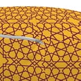 thumbnail image 3 of Lattice Pouf Cover with Zipper, Entwined Moroccan Star Grid Based on Traditional Oriental Patterns, Soft Decorative Fabric Unstuffed Case, 30" W X 17.3" L, Purple and Marigold, by Ambesonne, 3 of 5