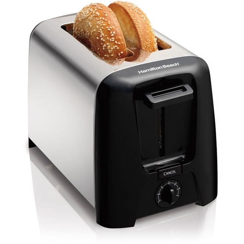 Hamilton Beach 2 Slice Toaster, Extra-Wide Slots, Metal, 22614R