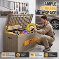 thumbnail image 2 of Homall 100 Gallon Outdoor Box Deck Plastic Resin Storage Box, Brown, 2 of 8