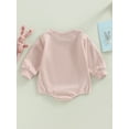 thumbnail image 4 of Mialoley Barboteuse Printemps pour Bébés Garçons Filles, Manches Longues Col Rond Imprimé Lettre Bunny, 4 of 9