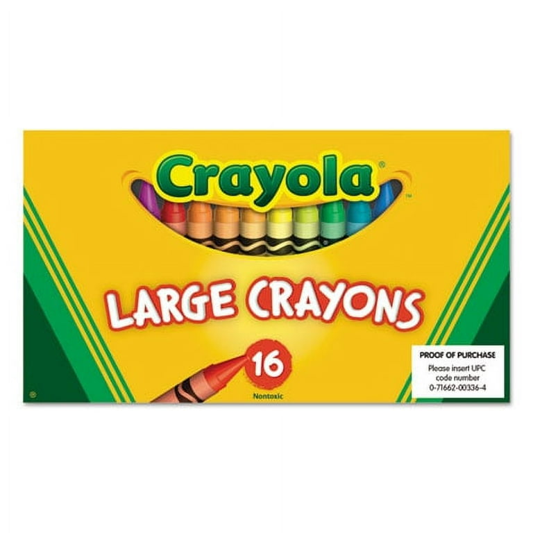 Large Crayons, Lift Lid Box, 16 Colors/Box Large Crayons, Lift Lid Box, 16 Colors/Box