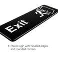 thumbnail image 4 of Excello Global Products Easy to Mount 9 by 3 in Informative Plastic Exit Sign with Symbols, Black, Pack of 3 - EGP-HD-0258, 4 of 5