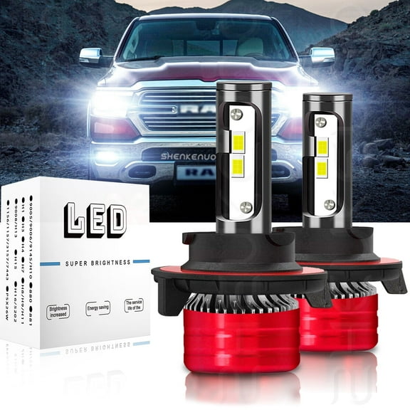For 2006-2012 Dodge Ram 1500 2500 3500 Headlights 9008/H13 LED Light High and Low Beam Bulbs 2pc