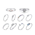 thumbnail image 2 of 925 Sterling Silver Ring Female Cold Wind Jewelry Set, 2 of 9