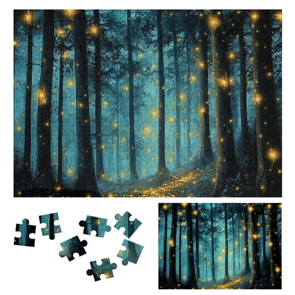 Patifu Wooden Jigsaw Puzzle Fireflies Theme Gift for Family Friends 300 PCS