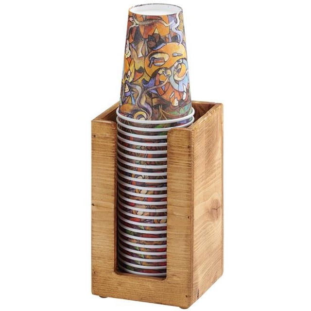 Cal Mil 298-99 Madera Lid&44; Serviette et Porte-Gobelet - Marron