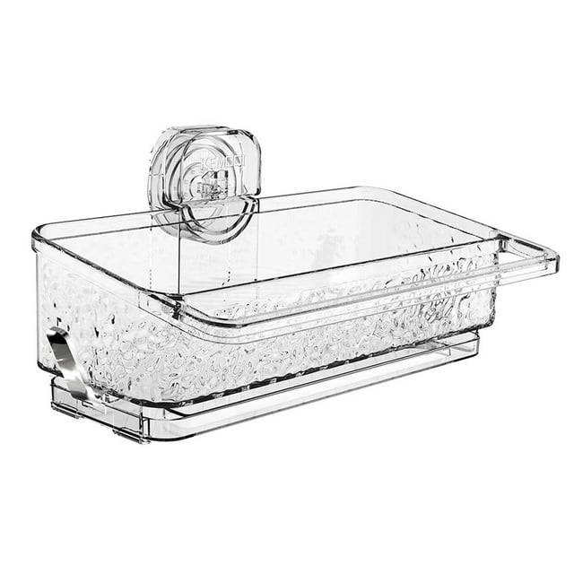 veasfak Suction Shower Shelf Removable Sturdy Shower for Bathroom Bath Kitchen white