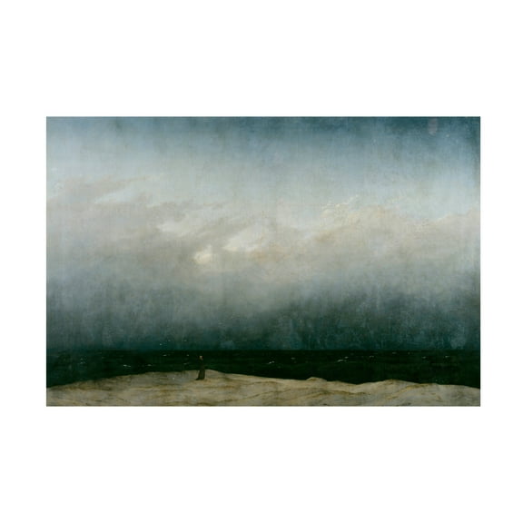 Trademark Fine Art Caspar David Friedrich Monk By The Sea Canvas Wall Art - 12x19