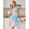 thumbnail image 4 of Ekouaer Nightgowns for Women Cotton Night Gowns Tank Night Shirts Sleeveless Sleep Dress Button Sleep Shirts Henley Sleepwear, 4 of 6