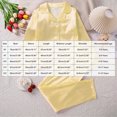thumbnail image 3 of NOLDARES Girls Silk Pajamas Set for Kids Button Down Silk Sleepwear Pjs Child Girls Pajamas Pj Set Loungewear Jammies Nightwear Birthday Gifts(K008-Yellow), 3 of 4