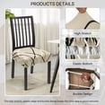 thumbnail image 2 of Fundas elásticas para asientos de sillas de comedor Set de 6 Beige, 2 of 7
