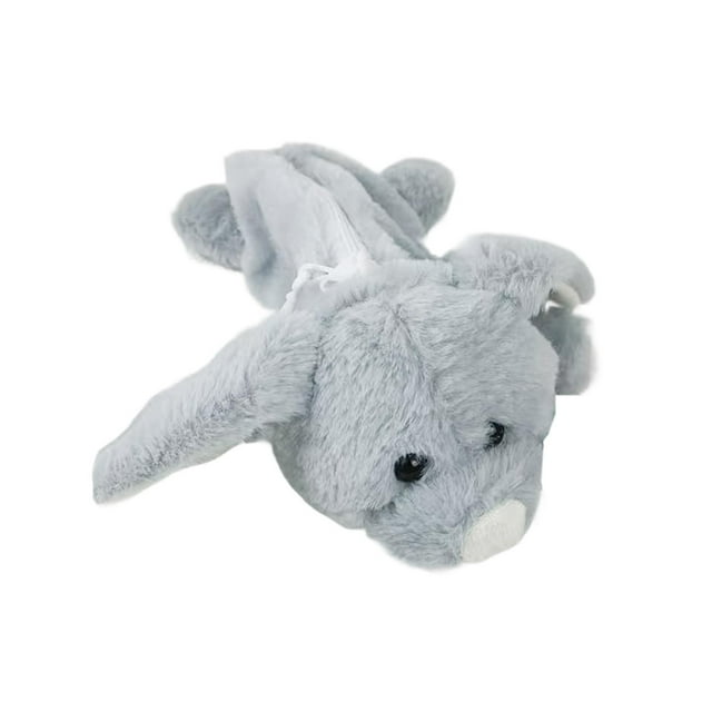 Estuche para lápices con forma de cabeza de oso de peluche, bolsa creativa de peluche para niños, regalo para el hogar Gris