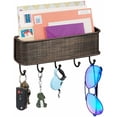thumbnail image 6 of Metal Wall Mount Key and Mail Holder with 5 Hooks, Home Mail Organizer and Key Rack, Easy to Organize Letters,Magazines, Keys, Bronze, 6 of 6