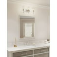 thumbnail image 2 of Elara Collection Three-Light Brushed Nickel Clear Glass New Traditional Bath Vanity Light, 2 of 8