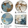 thumbnail image 3 of Designart "Minimalist White And Blue Dahlia Blossoms" Dahlia Floater Framed Wall Art Living Room, 3 of 5