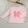 thumbnail image 2 of Zshosam Teens Tops Long Sleeve Girls Cute Shirts Lace Embroidered Long Sleeve Tops Fall Fashion Knit Crewneck Blouses Size 4T 5T,(Pink 4-5 Years), 2 of 4
