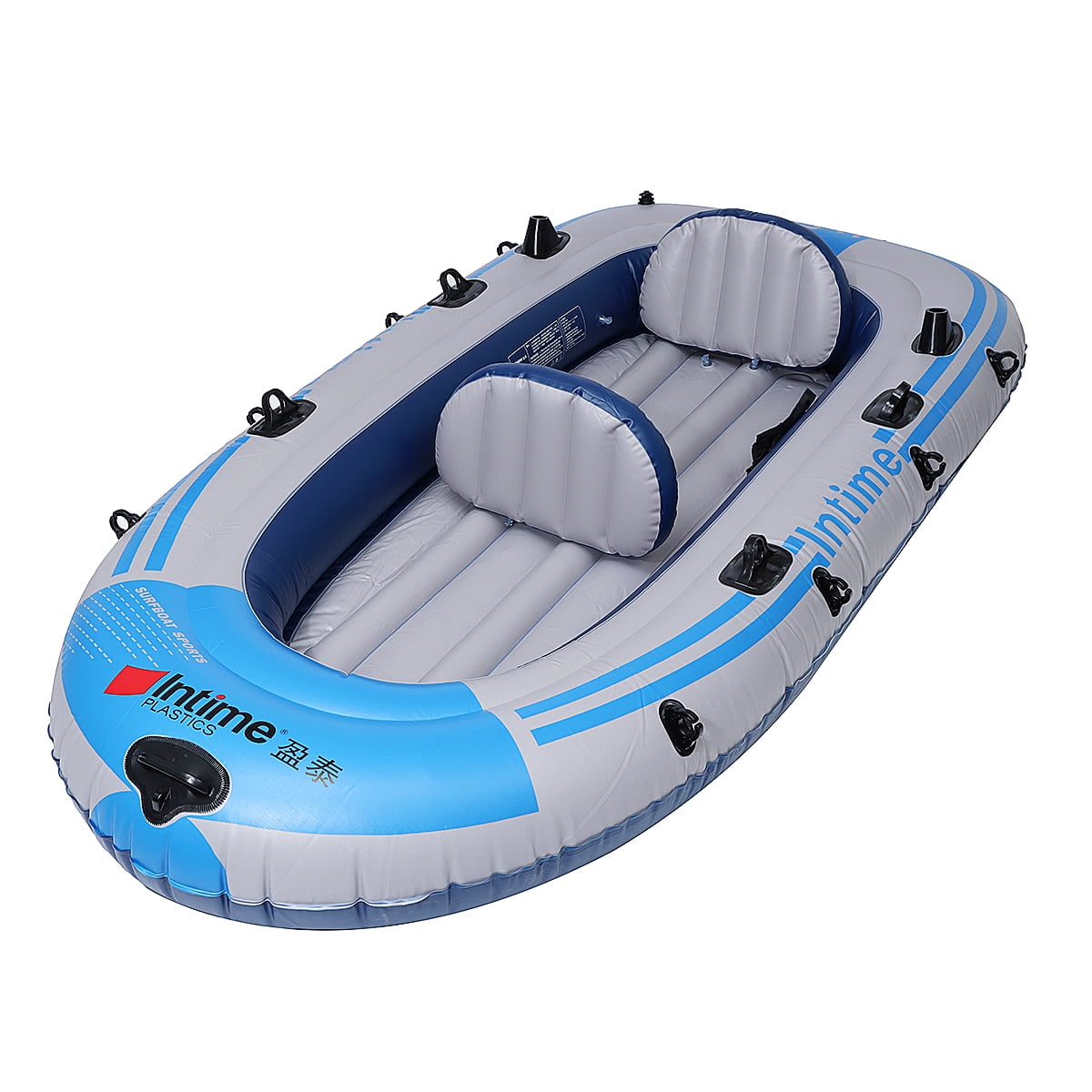 4 People Inflatable Boat Set Raft Fishing Boat Dinghy with Oars & Pump