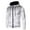 White, variant on Men's Winter Sports Casual Fitness Suit with Dots Hoodie Sweatshirt and Pants, for Gym Training and Winter Outdoor Activities,Black,L