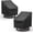 Black, variant on SUMMIT-Outdoor Swivel Lounge Chair Cover Waterproof, 2 Pack Heavy Duty Patio Rocking Chair Covers for Outdoor Furniture, 33" W×37" D×38.5" H, Brown