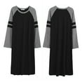 thumbnail image 3 of WBQ Long Nightgowns for Women Round Neck Loungewear Oversized Sleepwear Full Length Pajamas Dress Ultra-Soft Nightshirt with Pocket, S-3XL, 3 of 8
