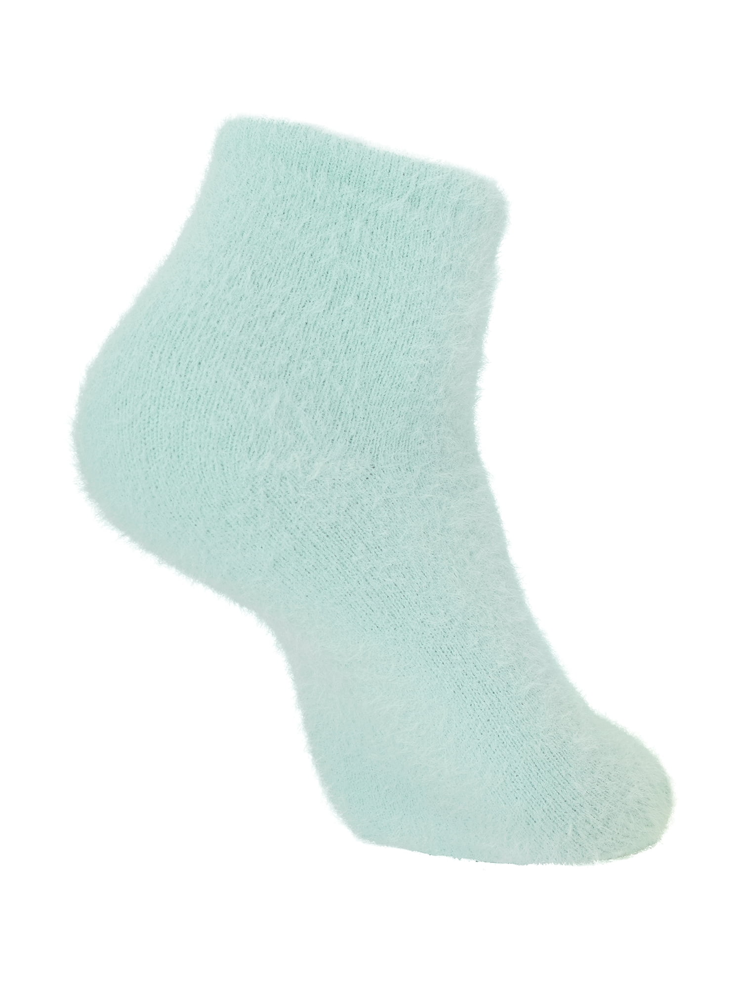 GoldToe Edition Women's Fuzzy Stripe Short Crew Socks Assorted, 3 Pairs, Size 6-9
