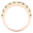 thumbnail image 5 of 1 ctw Wedding Band for Women - 18K Rose Gold Natural Peridot Stackable Eternity Ring, 5 of 6