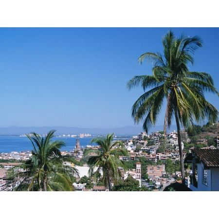 View of Downtown Puerto Vallarta and the Bay of Banderas, Mexico Print Wall Art By John & Lisa (Best Month To Visit Puerto Vallarta)