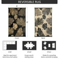 thumbnail image 2 of Aonewoe Outdoor Rug 6x9 Waterproof Patio Rug Reversible Plastic Straw Rug Indoor Outdoor Area Rugs Camping Carpet for RV, Picnic, Backyard, Deck, Balcony, Porch, Beach, Black & Gold, 2 of 8