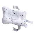 thumbnail image 3 of Almohadilla de baño para bebé, segura, inofensiva, respetuosa con la piel, con diseño de hebilla, gran flotabilidad, bañera para bebé, color blanco y azul, 3 of 7