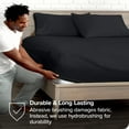 thumbnail image 5 of Bare Home Ultra-Soft Fitted Sheet + Pillowcase Set - Premium 1800 Collection - Deep Pocket - Full, Black, 5 of 8