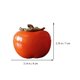 thumbnail image 4 of 2 tarros de cerámica con forma de caqui para regalo de cocina (naranja), 4 of 7