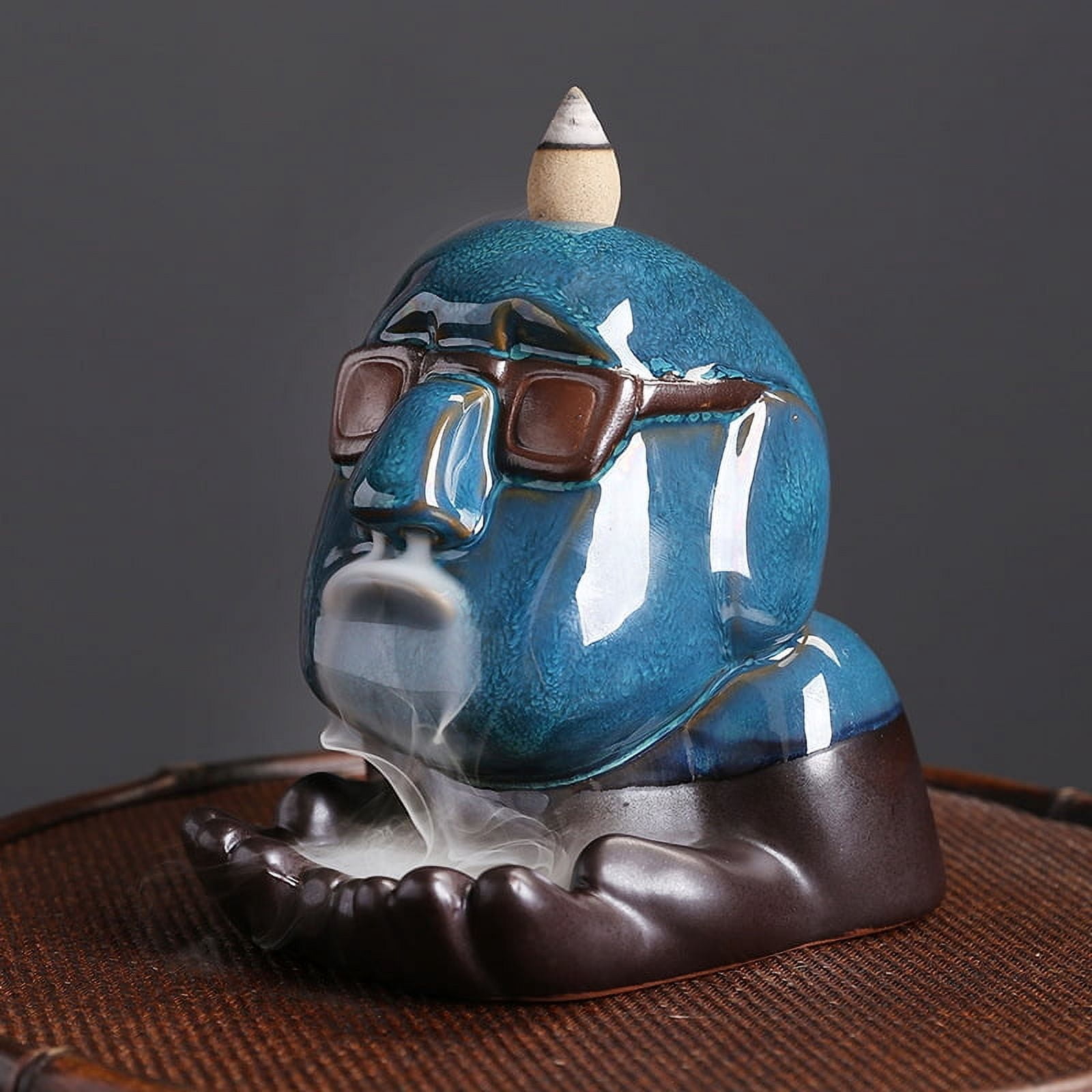 The East Incense Burner, Backflow Incense Burner Incense Holder Ceramic Ornaments Flow Smoke Aromatherapy Burner Zen Decor