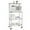 Silver-Single wave rod, variant on Bakers Rack with Wheels, Kitchen Microwave Cart with Storage, 4 Tier Height adjustable Wire Rolling Cart for Spices, Pots, Pans, Charcoal, 24 x 14 x 48 Inches