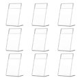 thumbnail image 4 of Store Display Signs Acrylic L-Shape Slanted Sign Holders Transparent 9Pcs Information Display, 4 of 5