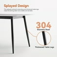 thumbnail image 6 of Large Rectangular Table with Strong Metal Base Modern Stone Dining Table For Kitchen 1.6m, 6 of 8