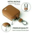 thumbnail image 4 of Earbud Case Headphone Storage Case Compatible with Airpods 1/2/3/Pro Wireless Earphones Carrying Pouch Small PU Leather Bag Shockproof Earpods Cover Universal Bag Travel Protection Pouche, 4 of 6