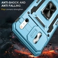 thumbnail image 5 of Armor Case for iPhone 17 Pro Max with Sliding Camera Cover & Kickstand, Heavy Duty Military Grade Protection Phone Case, Built-in 360° Rotate Ring Stand, Shockproof Full Body Rugged Case, Lightblue, 5 of 7