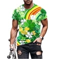 thumbnail image 2 of Blczomt Irish Men Short Sleeve T Shirts St Patricks Day Big & Tall Tee Shirt Shamrock Clover Graphic Summer Soft Tee Tops, 2 of 5