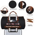 thumbnail image 3 of Bolsa de viaje convertible para ropa TIBES, grande, de fin de semana, negra, 3 of 4