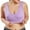 Purple, variant on MENRKOO Womens Tops Under $5 Women Pure Color Plus Size Ultra-Thin Large Bra Sports Bra Full Bra Cup Tops