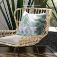 thumbnail image 2 of 26x26 Green White Deer Blown Seam Broadcloth Animal Print Throw Pillow, 2 of 5
