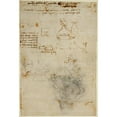 thumbnail image 3 of Leonardo da Vinci 18x24 Black Modern Framed Museum Art Print Titled - Head of an Old Man, and Studies of Machinery (1503-1506), 3 of 5