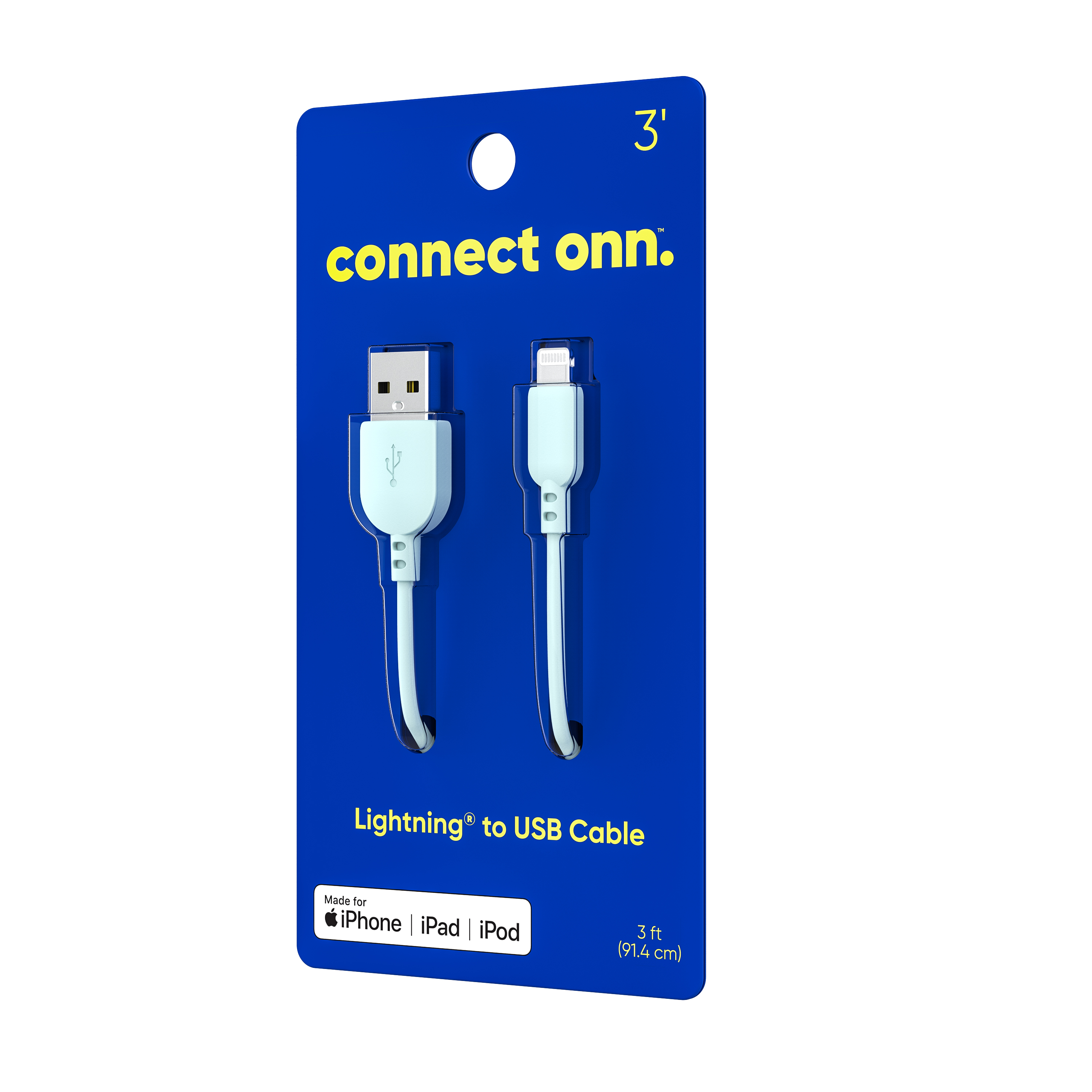 Cable de carga Lightning a USB de 3 pies, material suave al tacto, certificado MFI, aguamarina - Compatible con iPhone 14/13/12/11/X/XR/XS/8/7/6/5, iPad, AirPods y más 5
