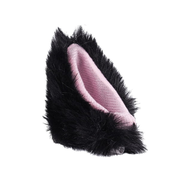 Pegatina de orejas de gato para casco de motocicleta, autoadhesiva, divertida y fácil de colocar. Negro
