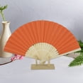 thumbnail image 4 of Unique Bargains Portable DIY 7-Inch Blank Folding Fan 1 Pc Orange, 4 of 5