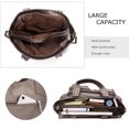 thumbnail image 4 of KL928 Women's Leather Handbags Large Crossbody Tote Purses for Travel Work (Silver Gray), 4 of 7