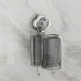 thumbnail image 4 of Almacenamiento y organización del baño, soporte para cepillos de dientes con ventosa, sin perforaciones, para enjuague bucal, para cepillos de dientes, para baño, estante de plástico para baño montado, 4 of 6