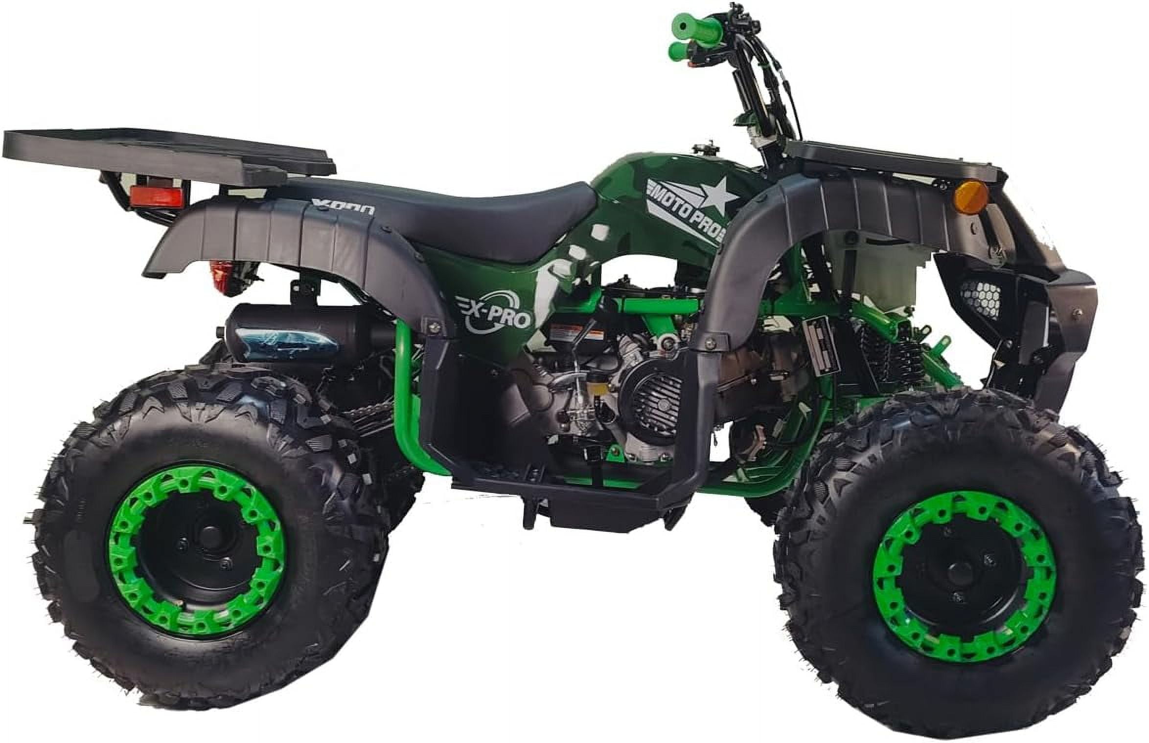 X-Pro 200 ATV Quad Full Size 4 Wheeler Utility Adult ATV, Automatic Transmission Reverse Big Wheel